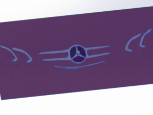 12 DXF File CNC g-code Industrial Laser Cut MERCEDES Vinil PANEL Nr2100 3D 모델