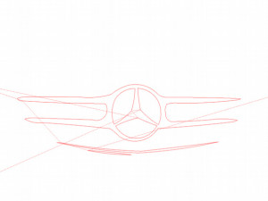 12 DXF File CNC g-code Industrial Laser Cut MERCEDES Vinil PANEL Nr2100 3D 모델