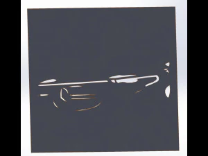 12 DXF File CNC g-code Industrial Laser Cut MERCEDES Vinil PANEL Nr2100 3D Model