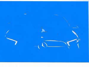 12 DXF File CNC g-code Industrial Laser Cut MERCEDES Vinil PANEL Nr2100 3D 모델