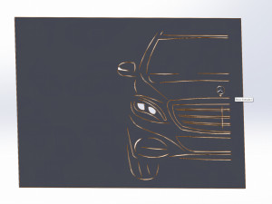 12 DXF File CNC g-code Industrial Laser Cut MERCEDES Vinil PANEL Nr2100 3D 모델
