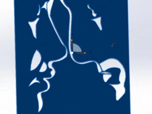 35 fichiers DXF CNC g-code routeur Laser industriel EMBRASSER Plasma KISSING Nr3100 Modèle 3D