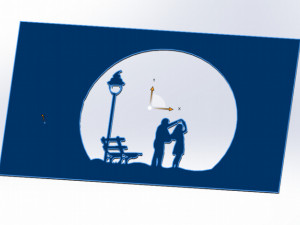 20 DXF File CNC g-code Industrial Laser router LOVE VALENTINE DAYS Nr2 Nr2102 3D Модель