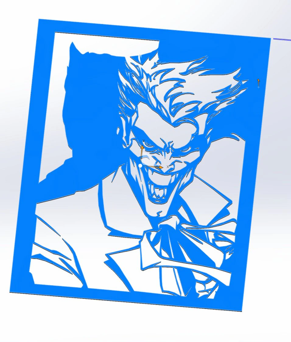 17 File DXF CNC g-code Taglio Laser Industriale JOKER COMICS Vinil PANEL Nr2200 Modello 3D .c4d .max .obj .3ds .fbx .stl .blend 