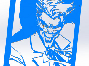 17 DXF File CNC g-code Industrial Laser Cut JOKER COMICS Vinil PANEL Nr2200 3D Model