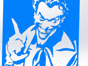 17 DXF File CNC g-code Industrial Laser Cut JOKER COMICS Vinil PANEL Nr2200 3D 모델