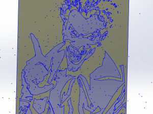 17 DXF File CNC g-code Industrial Laser Cut JOKER COMICS Vinil PANEL Nr2200 3D 모델