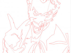 17 DXF File CNC g-code Industrial Laser Cut JOKER COMICS Vinil PANEL Nr2200 3D 모델