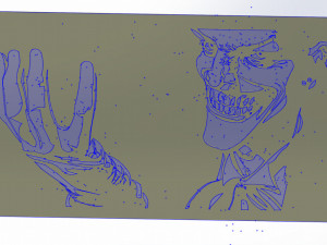 17 DXF File CNC g-code Industrial Laser Cut JOKER COMICS Vinil PANEL Nr2200 3D 모델