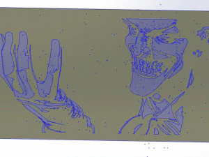 17 File DXF CNC g-code Taglio Laser Industriale JOKER COMICS Vinil PANEL Nr2200 Modello 3D
