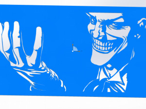 17 DXF File CNC g-code Industrial Laser Cut JOKER COMICS Vinil PANEL Nr2200 3D 모델