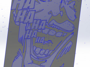 17 DXF File CNC g-code Industrial Laser Cut JOKER COMICS Vinil PANEL Nr2200 3D 모델