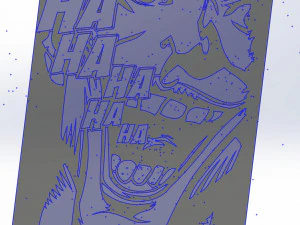 17 File DXF CNC g-code Taglio Laser Industriale JOKER COMICS Vinil PANEL Nr2200 Modello 3D
