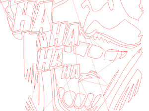17 DXF File CNC g-code Industrial Laser Cut JOKER COMICS Vinil PANEL Nr2200 3D 모델