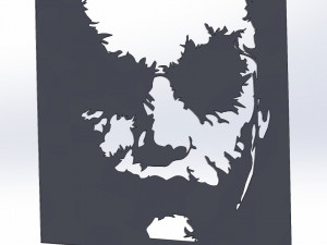 17 DXF File CNC g-code Industrial Laser Cut JOKER COMICS Vinil PANEL Nr2200 3D 모델