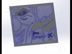 17 DXF File CNC g-code Industrial Laser Cut JOKER COMICS Vinil PANEL Nr2200 3D 모델