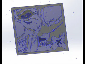 17 File DXF CNC g-code Taglio Laser Industriale JOKER COMICS Vinil PANEL Nr2200 Modello 3D