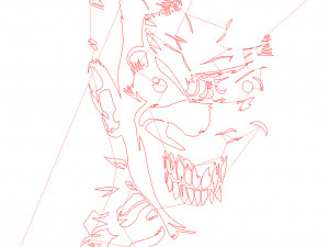 17 DXF File CNC g-code Industrial Laser Cut JOKER COMICS Vinil PANEL Nr2200 3D 모델