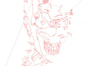 17 File DXF CNC g-code Taglio Laser Industriale JOKER COMICS Vinil PANEL Nr2200 Modello 3D