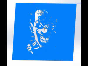 17 DXF File CNC g-code Industrial Laser Cut JOKER COMICS Vinil PANEL Nr2200 3D 모델