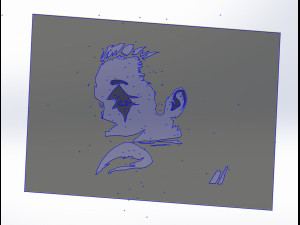 17 DXF File CNC g-code Industrial Laser Cut JOKER COMICS Vinil PANEL Nr2200 3D 모델
