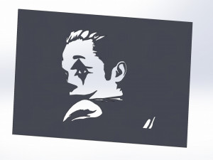 17 DXF File CNC g-code Industrial Laser Cut JOKER COMICS Vinil PANEL Nr2200 3D 모델