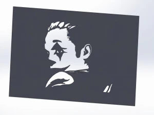 17 File DXF CNC g-code Taglio Laser Industriale JOKER COMICS Vinil PANEL Nr2200 Modello 3D