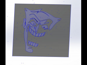 17 DXF File CNC g-code Industrial Laser Cut JOKER COMICS Vinil PANEL Nr2200 3D 모델