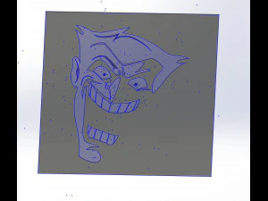 17 File DXF CNC g-code Taglio Laser Industriale JOKER COMICS Vinil PANEL Nr2200 Modello 3D