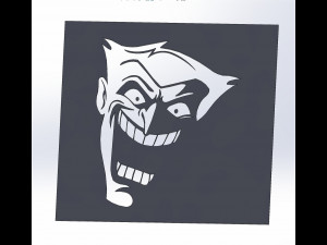 17 DXF File CNC g-code Industrial Laser Cut JOKER COMICS Vinil PANEL Nr2200 3D 모델