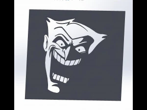 17 File DXF CNC g-code Taglio Laser Industriale JOKER COMICS Vinil PANEL Nr2200 Modello 3D