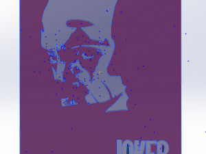 17 DXF File CNC g-code Industrial Laser Cut JOKER COMICS Vinil PANEL Nr2200 3D 모델