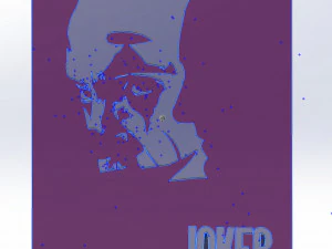 17 File DXF CNC g-code Taglio Laser Industriale JOKER COMICS Vinil PANEL Nr2200 Modello 3D
