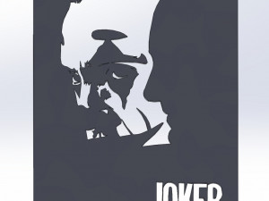 17 DXF File CNC g-code Industrial Laser Cut JOKER COMICS Vinil PANEL Nr2200 3D 모델
