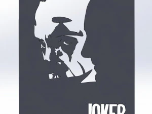 17 File DXF CNC g-code Taglio Laser Industriale JOKER COMICS Vinil PANEL Nr2200 Modello 3D