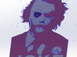 17 DXF File CNC g-code Industrial Laser Cut JOKER COMICS Vinil PANEL Nr2200 3D 모델