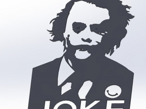 17 DXF File CNC g-code Industrial Laser Cut JOKER COMICS Vinil PANEL Nr2200 3D 모델