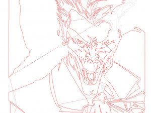 17 File DXF CNC g-code Taglio Laser Industriale JOKER COMICS Vinil PANEL Nr2200 Modello 3D