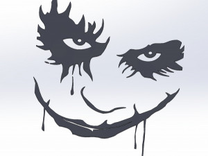 17 DXF File CNC g-code Industrial Laser Cut JOKER COMICS Vinil PANEL Nr2200 3D 모델