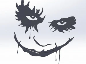 17 File DXF CNC g-code Taglio Laser Industriale JOKER COMICS Vinil PANEL Nr2200 Modello 3D