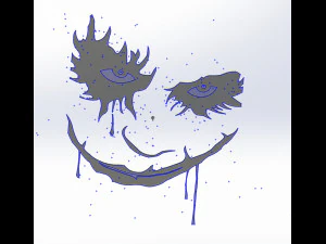 17 File DXF CNC g-code Taglio Laser Industriale JOKER COMICS Vinil PANEL Nr2200 Modello 3D