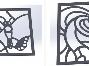 20 DXF File CNC g-code Industrial Laser Abstract POP Art Nr2 Router Nr2201 3D Model