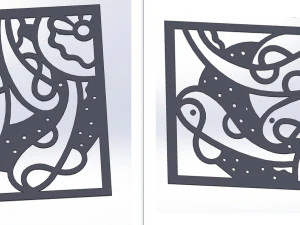 20 DXF File CNC g-code Industrial Laser Abstract POP Art Nr2 Router Nr2201 3D Model