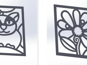 20 DXF File CNC g-code Industrial Laser Abstract POP Art Nr2 Router Nr2201 3D Model