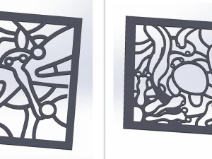 20 DXF File CNC g-code Industrial Laser Abstract POP Art Nr2 Router Nr2201 3D Model