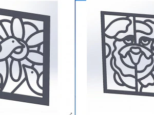 20 DXF File CNC g-code Industrial Laser Abstract POP Art Nr2 Router Nr2201 3D Model