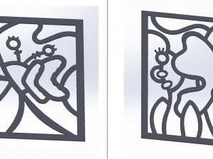 20 DXF File CNC g-code Industrial Laser Abstract POP Art Nr2 Router Nr2201 3D 模型