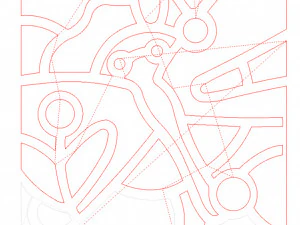 20 DXF File CNC g-code Industrial Laser Abstract POP Art Nr2 Router Nr2201 3D Model