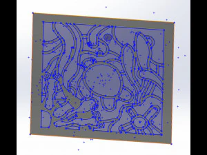 20 DXF File CNC g-code Industrial Laser Abstract POP Art Nr2 Router Nr2201 3D Model
