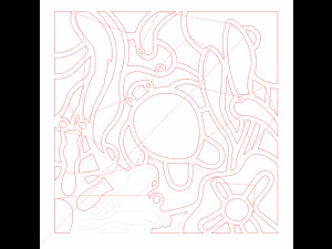 20 DXF File CNC g-code Industrial Laser Abstract POP Art Nr2 Router Nr2201 3D Model